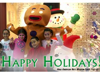 Happy kids with Gingerbread Man