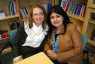 Program Supervisor Juvaria Javaid with Kathleen